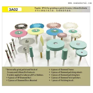 HP Burs Kit for Grinding Or Polish Zirconia 3A02