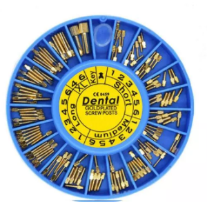 Dental Implant Golden Plated Screw Post